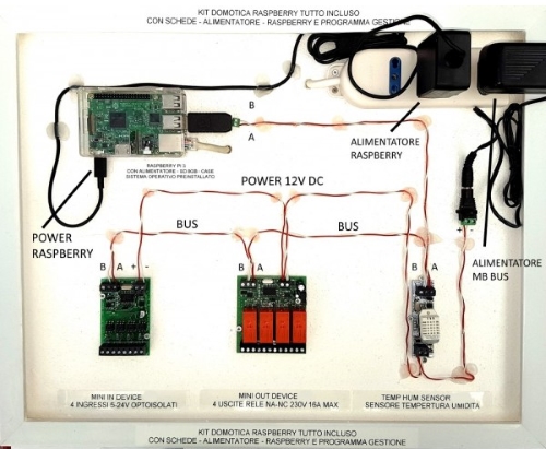 DomoRPI sistema domotica Raspberry PI domotica MB BUS RS485