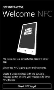 nfc interactor screen